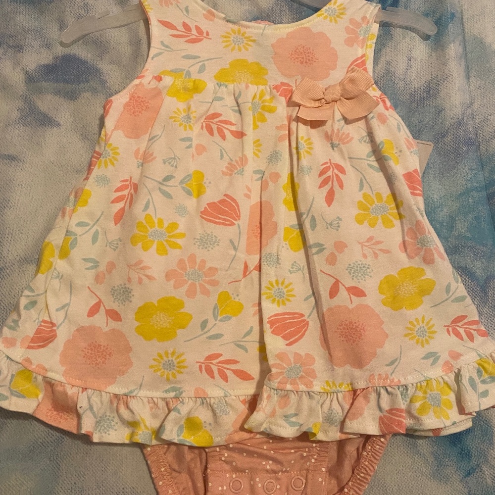 White/ Pink Casual Dress